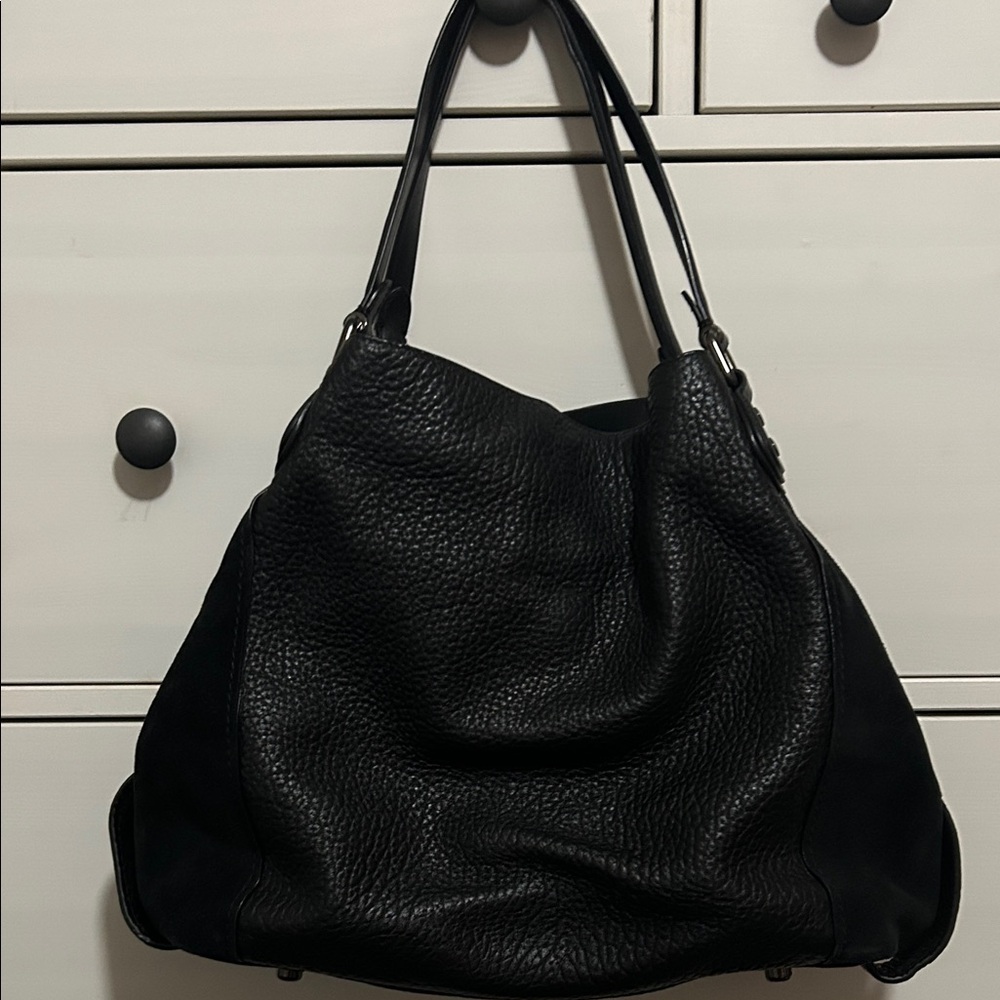 Coach Black Pebbled Leather Shoulder Bag
